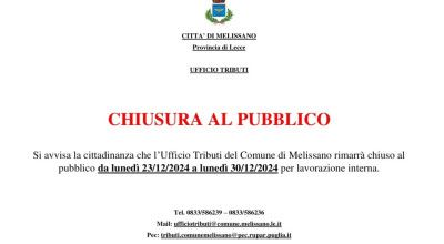 CHIUSURA UFFICI