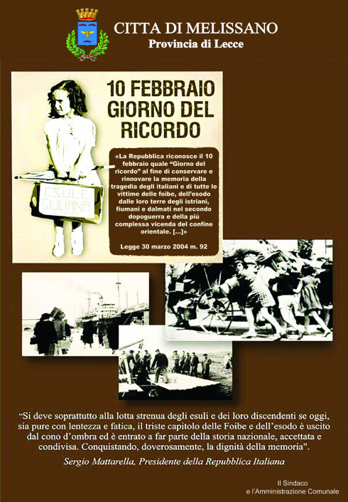 10 febbraio Giorno del Ricordo