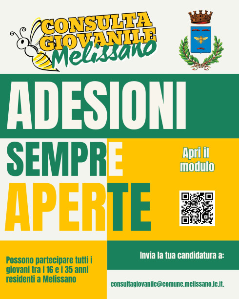 CONSULTA GIOVANILE: ADESIONI SEMPRE APERTE!!!