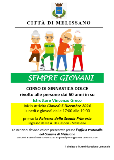 SEMPRE GIOVANI: corso di Ginnastica Dolce 